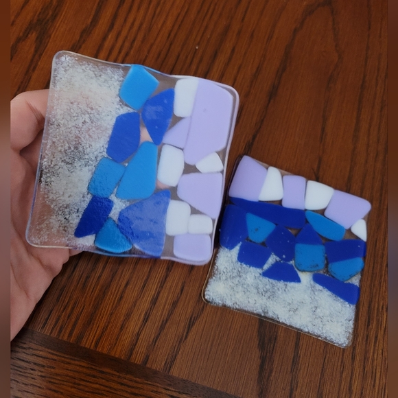 Limited edition-handmade blown glass coaster - Picture 2 of 2